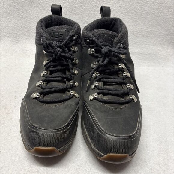 UGG Olivert Grizzly Black Waterproof Leather Hiker Snow Boots Shoes Mens 9.5 main image 7